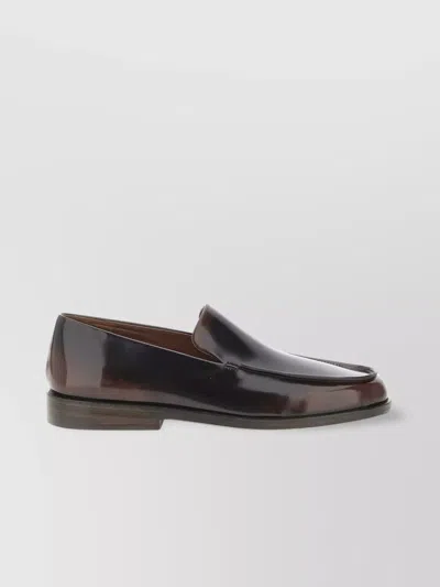 MARSÈLL GLOSSY ROUND TOE LOAFERS
