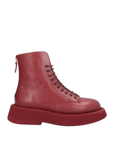 Marsèll Gomme Woman Ankle Boots Red Size 8 Calfskin