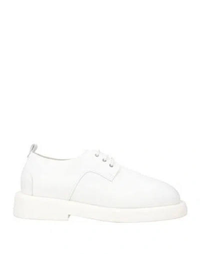MARSÈLL MARSÈLL GOMME WOMAN LACE-UP SHOES WHITE SIZE 8 CALFSKIN