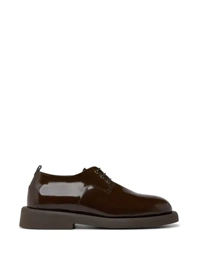 Marsèll Gommello Patent-finish Derby Shoes In Brown