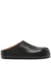 Marsèll Leather Solid Color Mules In Black
