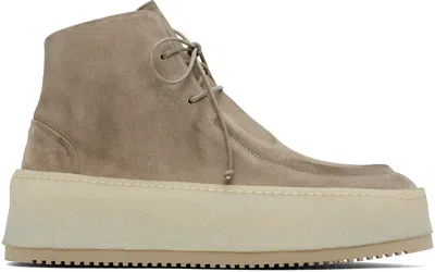 Marsèll Gray Parapana Lace Up Ankle Boots In Clay