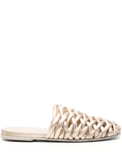 Marsèll Interwoven-design Leather Sandals In Gold