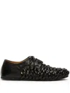 Marsèll Interwoven Leather Derby Shoes In Black
