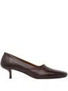 Marsèll Kitten-heel Square-toe Pumps In Brown