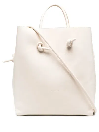 Marsèll Knotted Leather Tote Bag In White