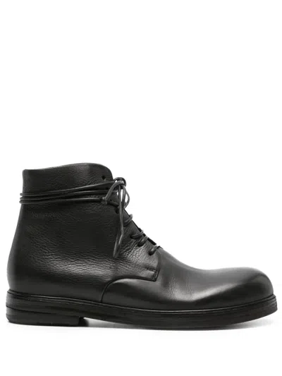 Marsèll Lace-up Leather Boots In Black