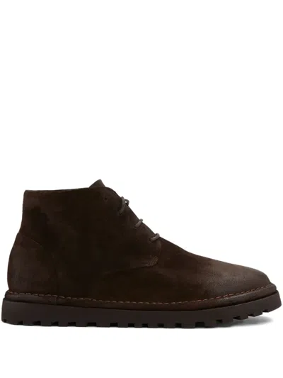 Marsèll Lace-up Suede Boots In Brown