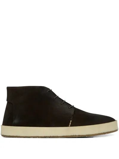 Marsèll Lace-up Suede Boots In Brown