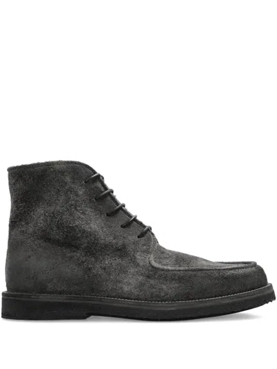 Marsèll Lace-up Suede Boots In Gray
