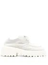 Marsèll Lace-up Suede Brogue Shoes In Grey