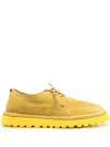 Marsèll Lace-up Suede Brogues In Yellow