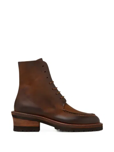 Marsèll Lace-up Leather Boots In Brown