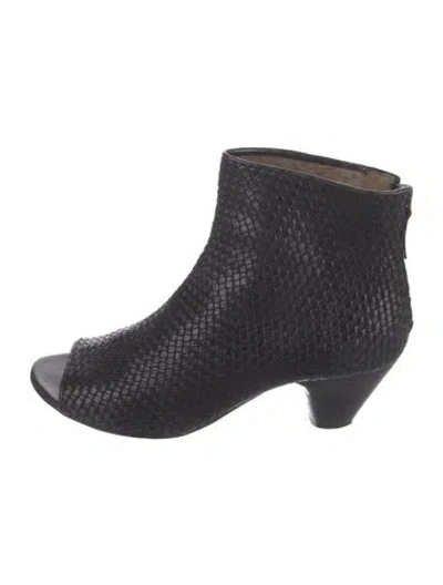 Pre-owned Marsèll Leather Animal Print Boots In Black