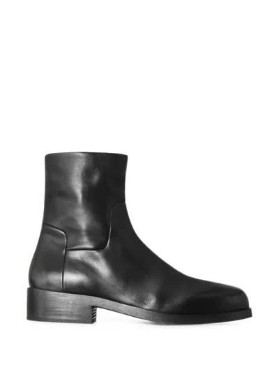 Marsèll Leather Ankle Boots In Black