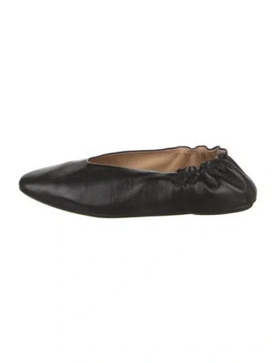 Pre-owned Marsèll Leather Ballet Flats In Black