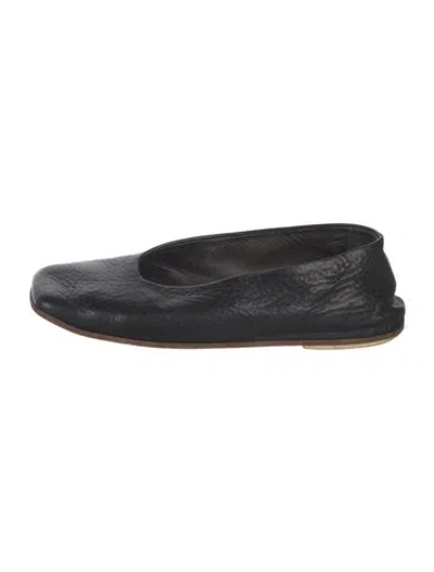 Pre-owned Marsèll Leather Ballet Flats In Black