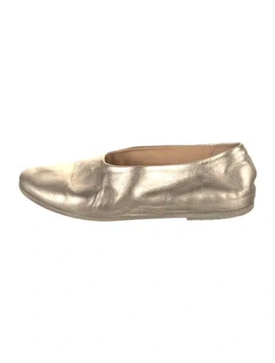 Pre-owned Marsèll Leather Ballet Flats In Gold/metallic