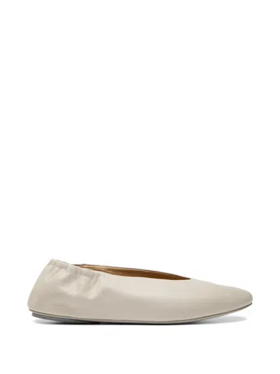 Marsèll Leather Ballet Flats In Neutral