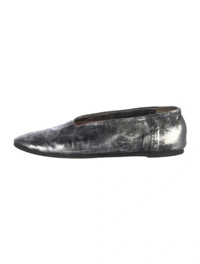 Pre-owned Marsèll Leather Ballet Flats In Silver