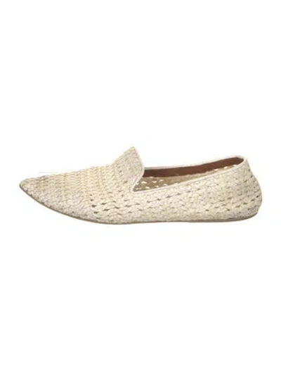 Pre-owned Marsèll Leather Braided Accents Espadrilles In White