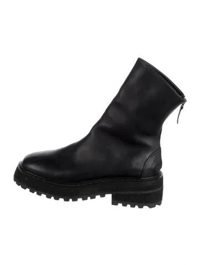Pre-owned Marsèll Leather Combat Boots In Black
