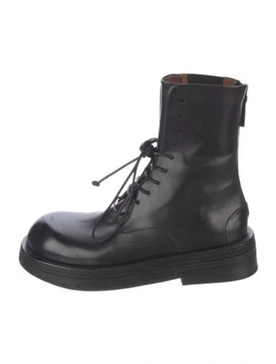Pre-owned Marsèll Leather Combat Boots In Black