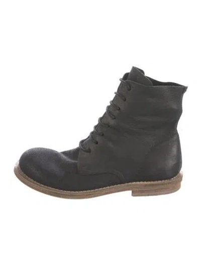 Pre-owned Marsèll Leather Combat Boots In Black