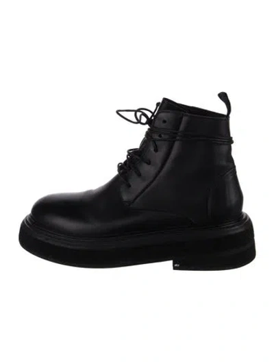 Pre-owned Marsèll Leather Combat Boots In Black