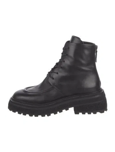 Pre-owned Marsèll Leather Combat Boots In Black