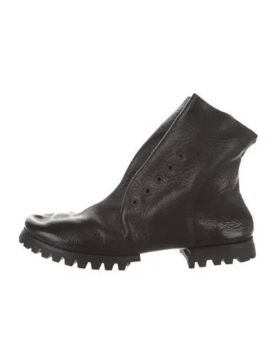 Pre-owned Marsèll Leather Combat Boots In Black