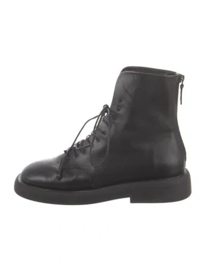 Pre-owned Marsèll Leather Combat Boots In Black