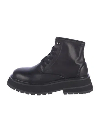 Pre-owned Marsèll Leather Combat Boots In Black