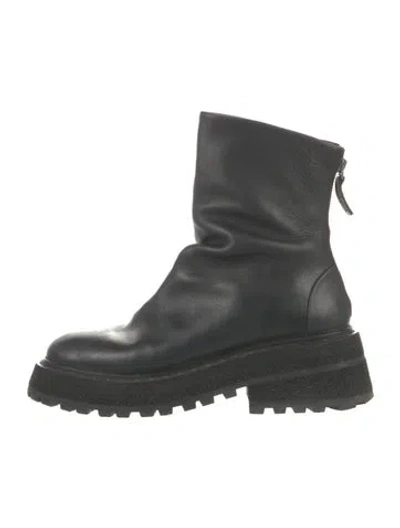 Pre-owned Marsèll Leather Combat Boots In Black