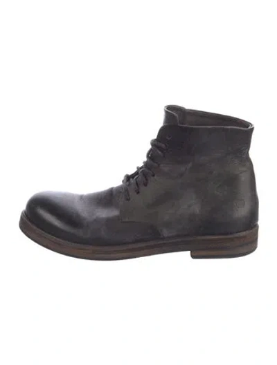 Pre-owned Marsèll Leather Combat Boots In Brown