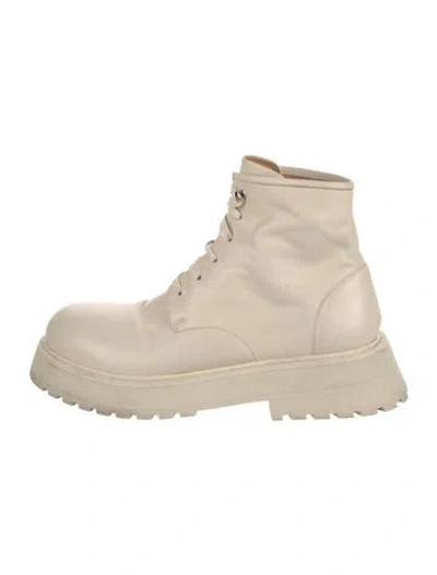Pre-owned Marsèll Leather Combat Boots In Neutral
