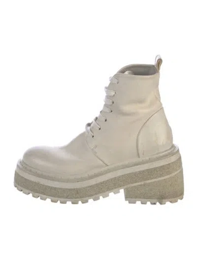 Pre-owned Marsèll Leather Combat Boots In Neutrals