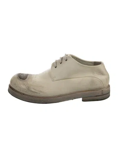 Pre-owned Marsèll Leather Distressed Accents Oxfords In Gold