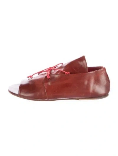 Pre-owned Marsèll Leather Flats In Red