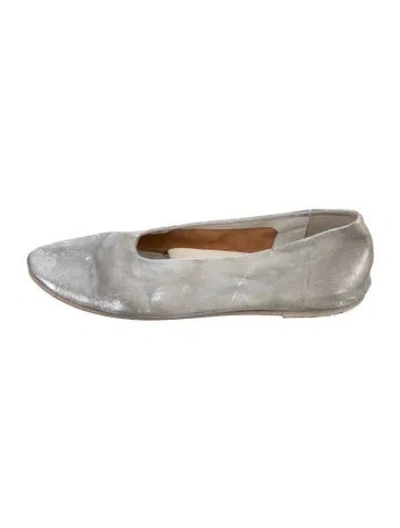 Pre-owned Marsèll Leather Flats In Silver