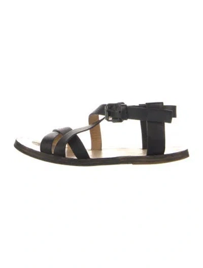 Pre-owned Marsèll Leather Gladiator Sandals In Black