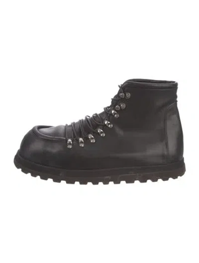Pre-owned Marsèll Leather Hiking Boots In Black