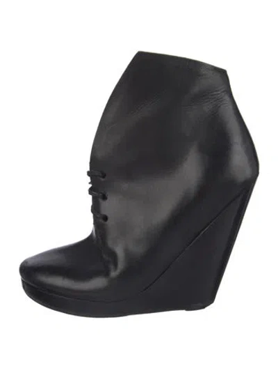 Pre-owned Marsèll Leather Lace-up Boots In Black