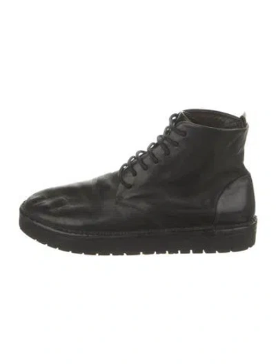 Pre-owned Marsèll Leather Lace-up Boots In Black