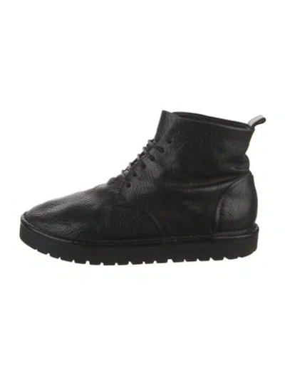 Pre-owned Marsèll Leather Lace-up Boots In Black