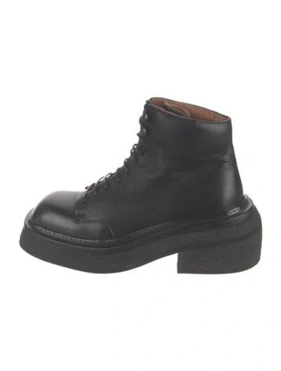 Pre-owned Marsèll Leather Lace-up Boots In Black