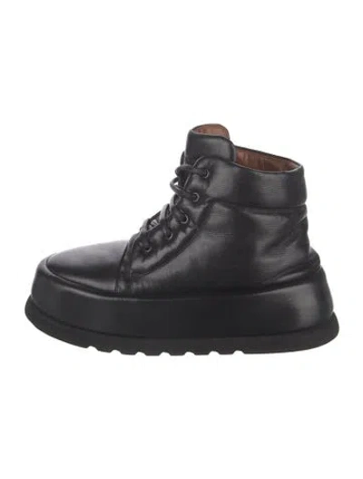 Pre-owned Marsèll Leather Lace-up Boots In Black