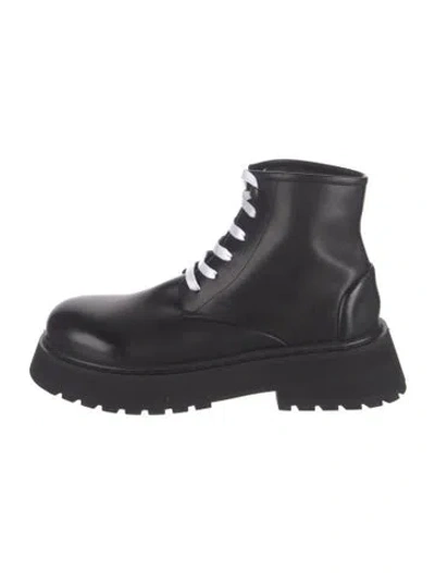 Pre-owned Marsèll Leather Lace-up Boots In Black