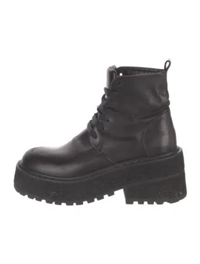 Pre-owned Marsèll Leather Lace-up Boots In Black/grey