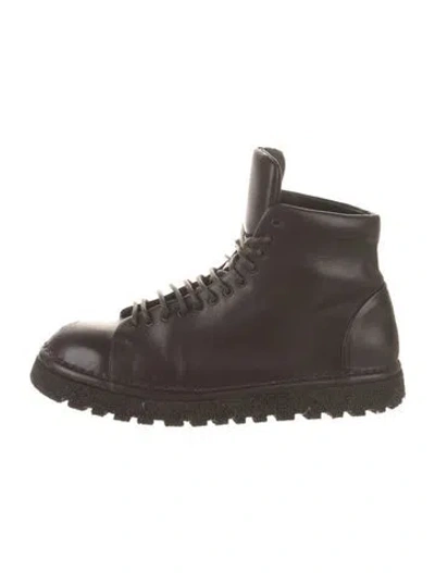 Pre-owned Marsèll Leather Lace-up Boots In Brown